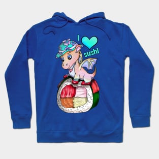 I love sushi pretty dragon roll Hoodie